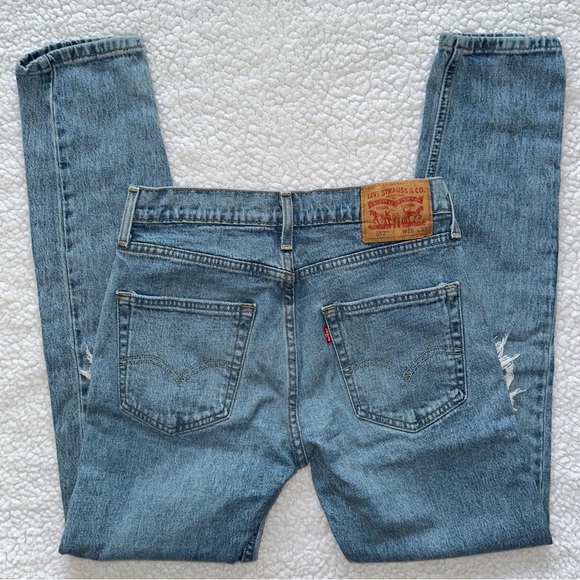 Levi’s 512 jeans denim distressed ripped tapered cut classic casual skate 29 32 - Picture 3 of 11